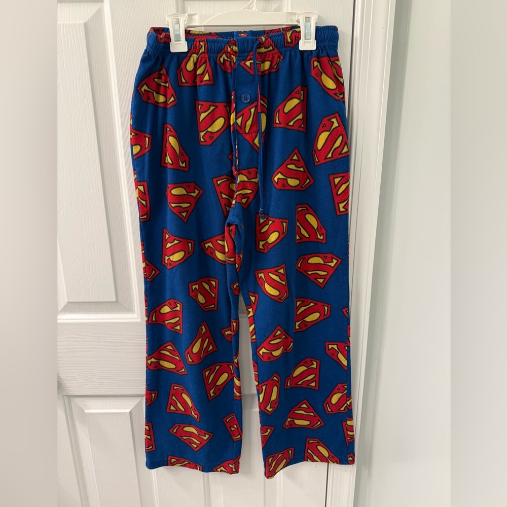 DC Comics Superman fleece men’s pajama pj pants small